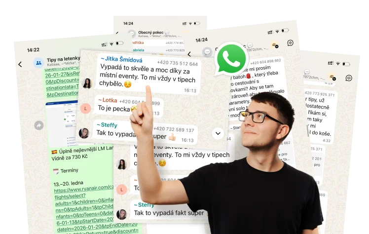 Tipy od Kuby ve WhatsApp skupině